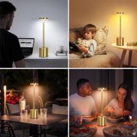 Lámpara De Mesa LED Recargable Toque Metálica Con Ambiente Multicolor Luz Nocturna Creativa Para Decoración Al Aire Libre Y Dormitorio - details 6