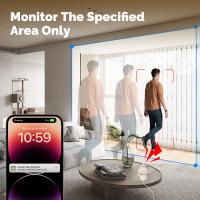 Cámara De Seguridad Inteligente MOESTuya WiFi Interior Con Visión Nocturna Infrarroja Y Detección De Movimiento Y Sonido Monitor Panorámico De Patrulla HD 4MP - details 10