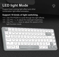 Teclado Mecánico De Juego E-YOOSO Z84 Slim Con Bluetooth 5.0 Y Cable USB 2.4G 84 Teclas Para PC Laptop Compatible Con Tablet - details 6