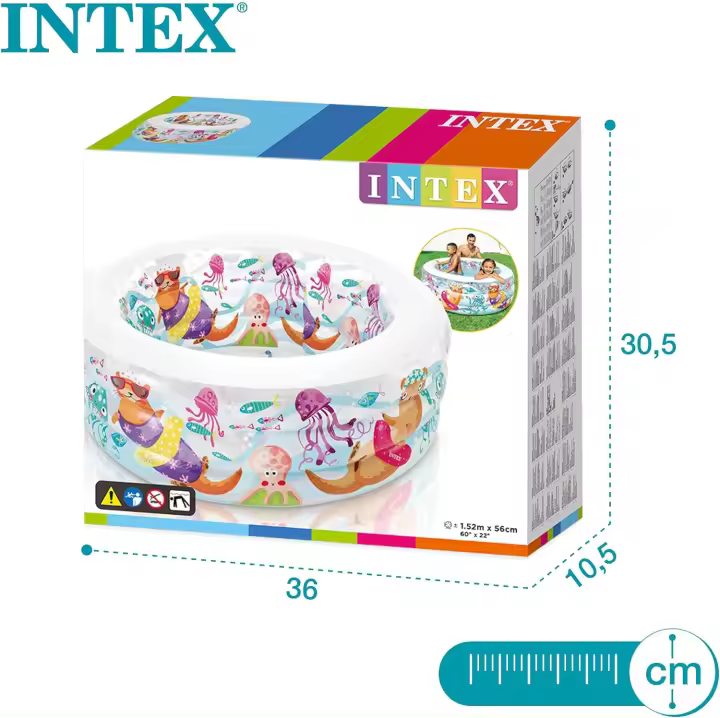 Piscina hinchable Intex acuario 152x56cm - 360 litros - 1