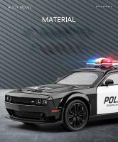 Dodge Challenger SRT Police Car 1:22 Escala Coche De Metal Diecast Regalo Para Niños Decoración Vehículo Juguetes C385 - details 2