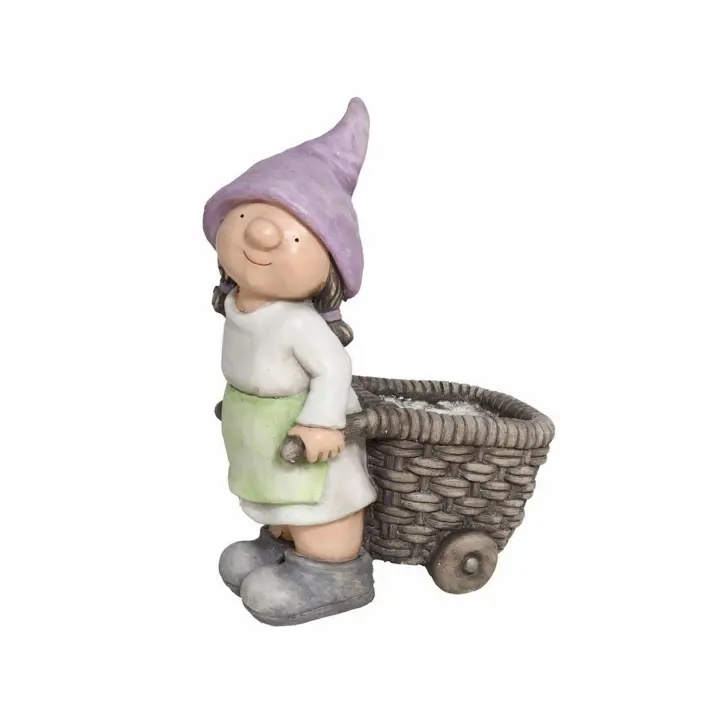 Gerimport Figura Niña Decorativa Jardín 44.5 X 31.5 X 19 Cm Resistente a la Intemperie - 1