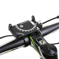 Soporte De Teléfono Para Bicicleta Y Motocicleta De Aleación De Aluminio Montaje En Manillar Compatible Con Móviles Negro - details 1