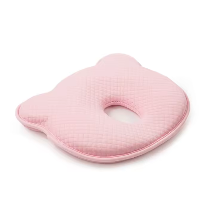 Almohada para Bebe, viscoelástico, almohada para Bebe, antiplagiocephaly, adecuada para recién nacidos de 0 a 12 meses, color De Rosa - 1