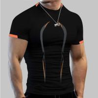 Camiseta De Deporte Para Hombres Verano Transpirable Secado Rápido Manga Corta Moda Deportiva Sin Capucha Cuidado Manual - details 24