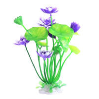 Decoración De Acuario Plantas Artificiales De Loto Para Tanque De Peces Paisajismo De Hierba Acuática Ornamentos Flor Sintética Suministros Para Plantas Aquáticas - details 5
