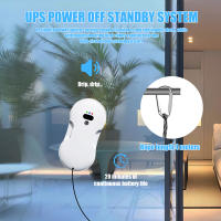 Robot limpiador de ventanas automático con doble spray ABS motor sin escobillas 2800Pa gran succión 3 modos limpieza protección cortes energía 20min cuerda seguridad para vidrios altos limpiacristales eléctrico con depósito 50ml y control remoto - details 1