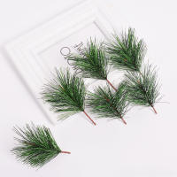 10pcs Ramas De Pino Verdes Simuladas Para Adornos Navideños Arreglos Florales Decoraciones De Fiesta Accesorios De Flores - details 13