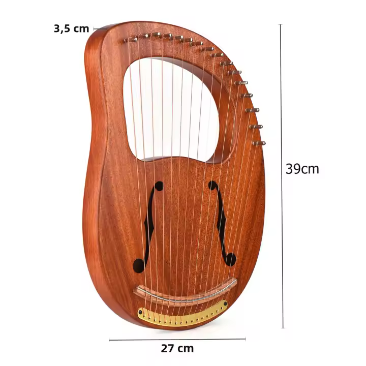 Harpa De Madera Con 16 Cuerdas WH-16 Acero Musical Instrumento De Cuerda Sólido Con Bolsa De Transporte Llave De Ajuste Y Cables De Repuesto - 1
