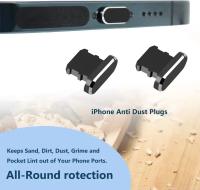 Juego De Limpieza Para Puerto De Carga De Teléfono Móvil Con Tapa Antipolvo Y Cepillo Para iPhone 15 14 13 12 pro Max Samsung Xiaomi IOS Type C - details 1