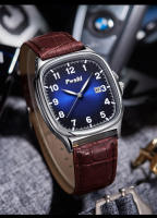 Reloj De Hombre POSHI Moda Cuero Resistente Al Agua Calendario Luminoso Deportivo Estilo Casual Y Lujo Movimiento Cuarzo - details 13