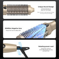 Cepillo Térmico De 1.5 Pulgadas Para Cabello Con 10 Temperaturas Cepillo Calentado Doble PTC De Cerámica Tourmalina Voluminizador Eléctrico Uso Seco Y Húmedo - details 9