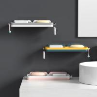 Soporte Para Jabón Doble Rejilla Adherente Al Muro De 4 Colores Organizador De Drenaje Para Baño Y Cocina Resistente Al Deslizamiento - details 10