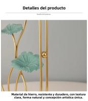 Ornamento De Hoja De Loto De Hierro Para Decoración De Escritorio Artículos De Arte Para Estudio Y Dormitorio Accesorios De Hogar - details 8