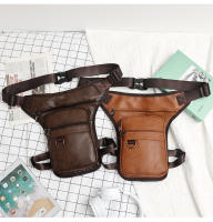 Bolsa De Pierna Impermeable PU Para Hombres Bolsa De Cintura Para Viaje Y Motocicleta Estilo Casual Monedero Transversal Hombro - details 1