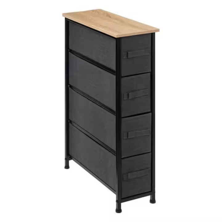 MUEBLE GRIS OSCURO CON 4 CAJONES TISSA MARCA 5 FIVE - 1