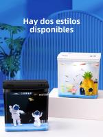 1PC Acuario Pequeño Para El Hogar Y Sala De Estar Acuario Ecológico Para Betta De Mini Tamaño Material Plástico - details 0