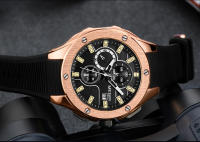 Reloj De Pulsera Militar Deportivo Para Hombre MEGIR Marca Top Resistente Al Agua Con Correa De Silicona Azul Y Calendario Automático Movimiento De Cuarzo - details 20
