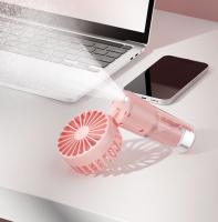 Mini Ventilador de mano con agua, Ventilador Portátil nebulizador,  Batería de Litio Recargable Ventilador Pequeño, humidificación silenciosa, 4 Velocidades Con 20ml de Agua de Enfriamiento en Spray para el Hogar Oficina Viajes al Aire Libre y Camping - details 3