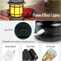 El interior de camping recargable, Lámpara decorativa de Mesa con forma de llama, Luz LED de 2 Modos with Gancho, Estilo Vintage regulable, portátil, impermeable, para uso en interiores. - details 4
