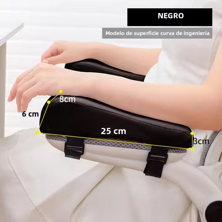 Almohadilla De Soporte Para Codos De Espuma Para Asiento De Oficina Almohadillas De Cojín Para Reposabrazos Alivio De Codos Para Silla De Oficina Material De Tela Suave Y Espuma PU - 1