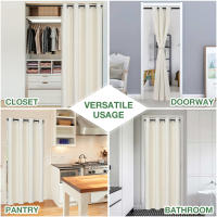 Cortinas De Veludo Aislantes Térmicas Para Puerta Individual Cortinas Colgantes Para Escalera Cocina Sala De Estar Modernas Con Anillos - details 0