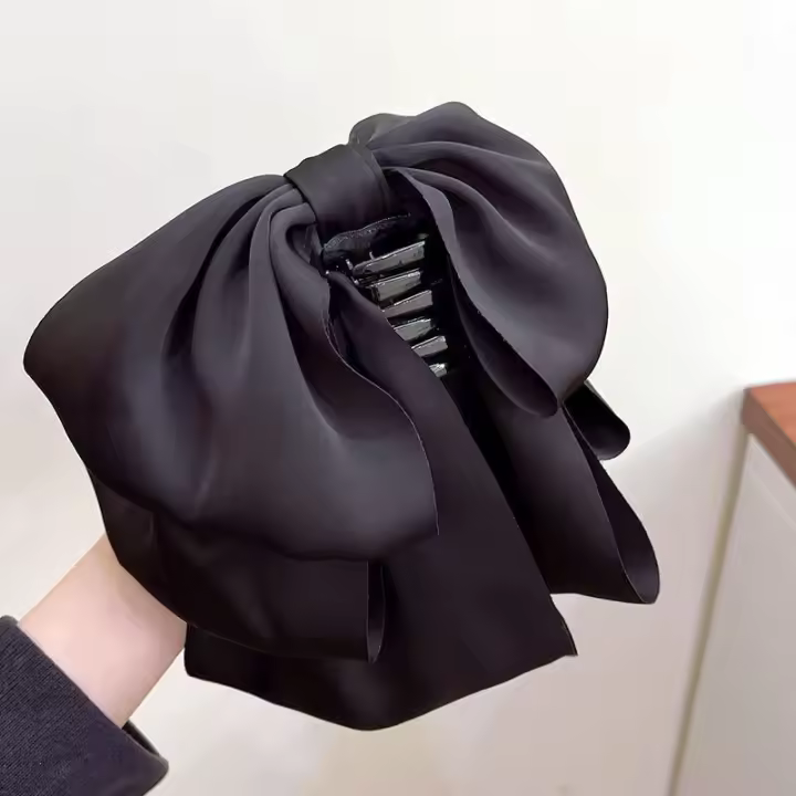 1Pcs Accesorios De Cabello Moda Para Mujer Y Niñas Grueso Lazo Con Borla Pinza Para Cola De Caballo Fiesta Headwear - 1