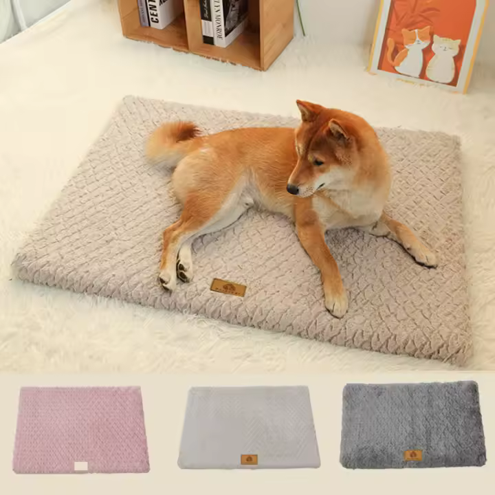 Cama De Peluche Corta Para Perro Grande Con Cierre Desmontable Antideslizante Manta De Mascota De Alta Elasticidad Para Gatos - 1
