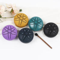 Mini Tambor De Lengüeta De Acero De 3 Pulgadas Con 6 Tonos Instrumento Musical Con Palos Y Tambor De Música Accesorios - details 2