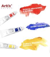 MP-ARTIX PAINTS, Set Pinturas Acuarela para Artistas, 12 tubos de 12 ml, No Tóxico, Colores Surtidos, Paleta de Colores, Técnicas de pintura, Ideal para Efectos de Agua - details 1