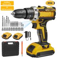 Cordless Drill Electric Screwdriver 3/8" Keyless Chuck 2 Speeds 25 3 Clutch Drill 45Nm Power Tools For Dewalt 20V Battery - details 0
