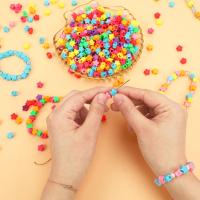 500Pcs Perlas De Estrella En Forma De Estrella Con Agujero Grande Para Decoración De Cumpleaños 4 De Julio Y Fiesta De La Independencia Perlas Arcoíris De Acrílico Para Adornos De Joyería - details 5