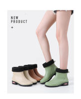 Botas De Lluvia Para Mujer Cortas Moda Impermeables Zapatos Casuales De Goma Antideslizantes Suela Gruesa Versátiles Para Todas Las Estaciones - details 6