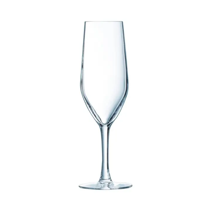 CHEF & SOMMELIER EVIDENCE Caja 6 Copas Flauta Krysta 16CL Transparente Brillo Excepcional Ecológico Apto Frigorífico 6 Copas Cristalinas - 1