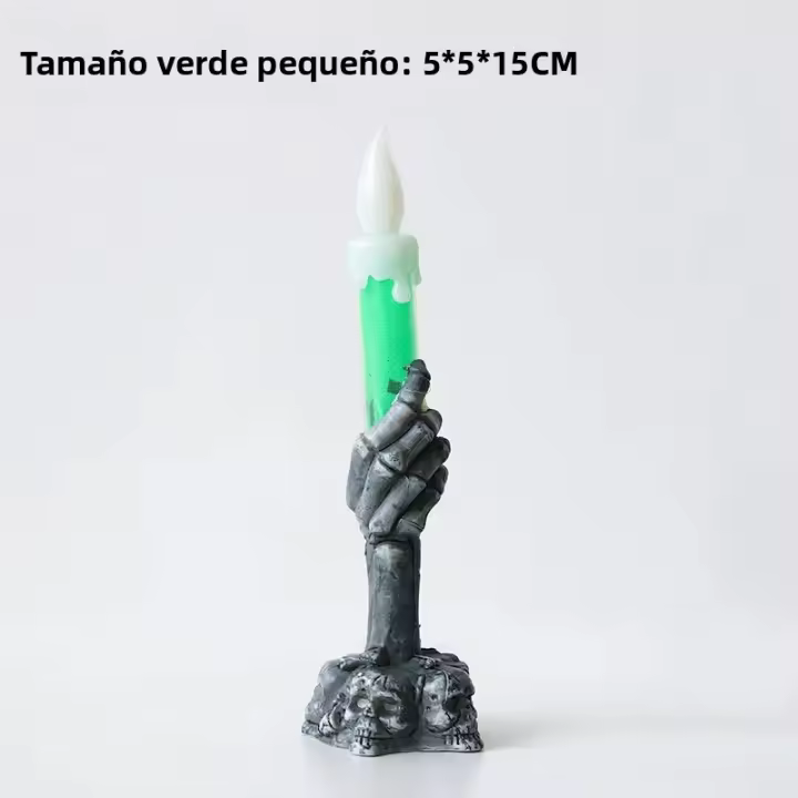 Luz De Vela LED Para Decoración De Halloween Calavera Y Fantasma Luz Hollow Para Fiesta Y Decoración Del Hogar - 1