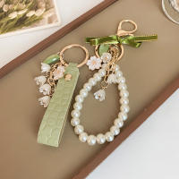Llavero De Cuero Con Flor De Valldemossa Para Mujer Moda Coreana Dulce Llaveros Verdes Fairycore Accesorios Nuevos 2024 - details 9