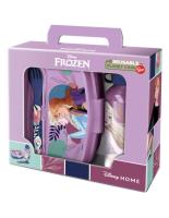 Set de botella de aluminio de 400 ml y fiambrera con cubiertos de Frozen. Libre BPA. Elsa, Anna y Olaf - STOR - details 2