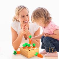 Juguetes para bebés 12 meses Juguetes de Madera Bebe Sensorial Zanahoria Clasificación Juguete Niños Pequeños Juguetes Educativos para 1 2 3 años Niños, Bebés - details 1
