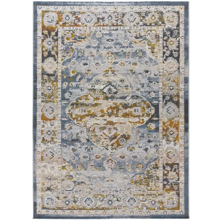 ATTICGO Alfombra de Interior Estilo Mosaico en Multicolor - Springs 2268 | 77X150, 115X170, 134X200, 154X230, 192X290 cm - 1