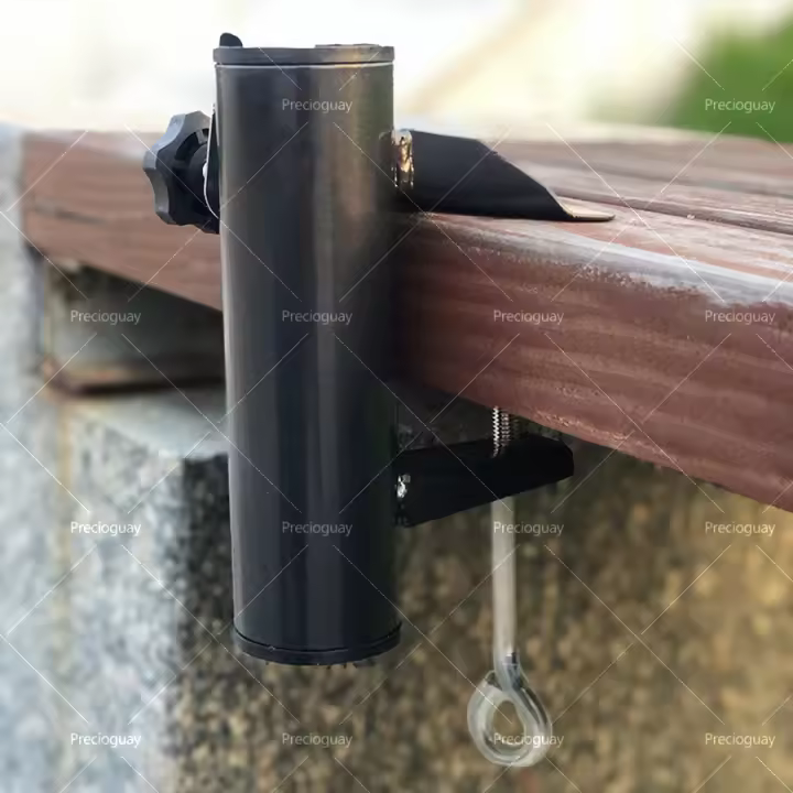 Gran soporte para sombrilla de exterior, clip para sombrilla, base grande para sombrilla de patio, soporte fijo, abrazadera de plataforma horizontal - 1