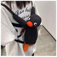 Mochila De Peluche Pingüino 38cm Juguete De Peluche Suave Para Niñas Regalo De Cumpleaños Bolsa De Hombro Animal De Peluche Unisex - details 4