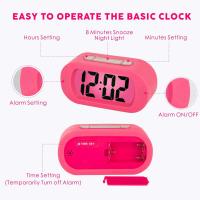 Reloj Despertador Digital LCD, with Gran Pantalla, fácil de configurar, with Snooze y Luz de Noche, Alarma with Sonido Ascendente y portátil, El Gift Ideal para niños - details 0