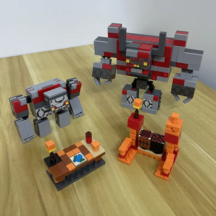 Bloques De Construcción De 800+pcs 2 Change Hell Nether Railway Para Juego De Redstone Batalla Modelo De Cumpleaños Regalo De Navidad Unisex Plástico Compatible Con Lego - 1
