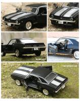 Modelo De Coche De Metal Chevelle SS Camaro 1969 En Escala 1:36 Color Mate Negro Para Coleccionistas Y Juguetes A318 - details 16