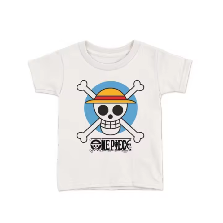 CAMISETA ONE PIECE CIRCLE SKULL BLANCO BEBÉ INFANTIL - 1