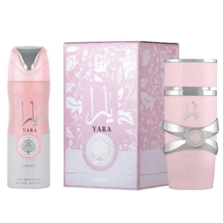 Pack de Yara rosa desodorante de 200ml + YARA DE 100 ML Lattafa original - 1