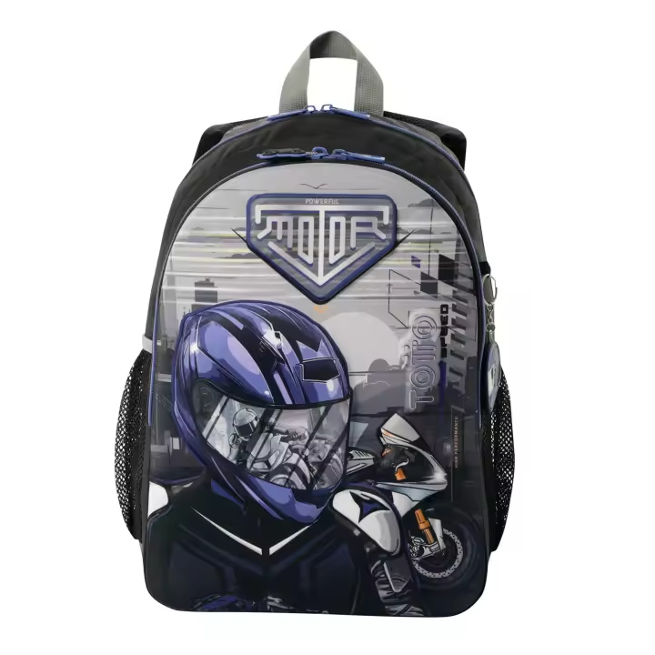 Totto Mochila infantil  Helmet Racer -Dimensiones:31 x 43 x 13 cm-Material:Poliester - 1