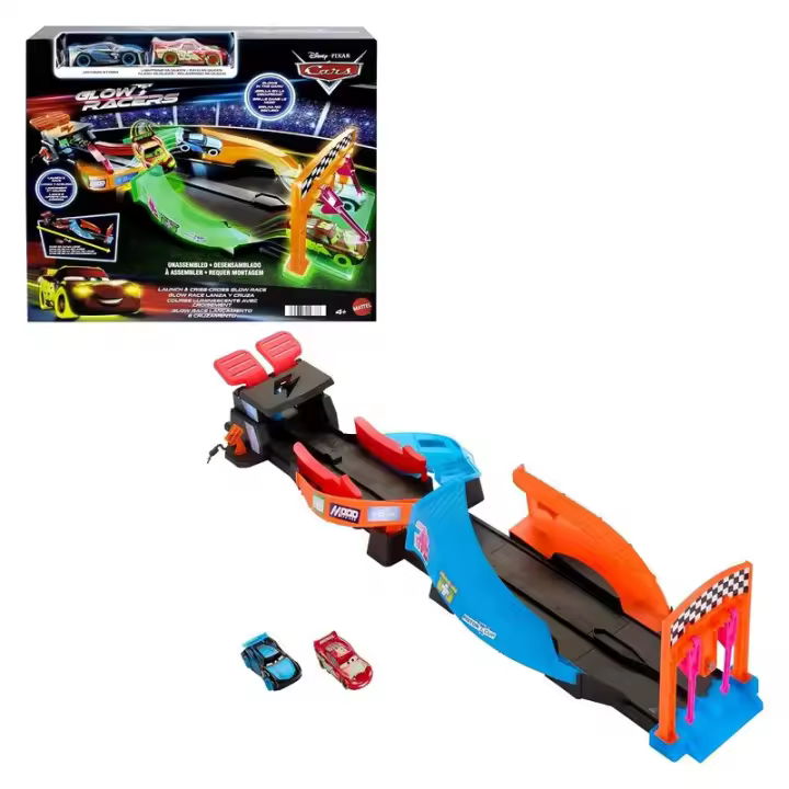 Mattel Pista para Coches Disney Pixar Cars Night con Brillo en la Oscuridad - A Partir de 3 Años - Colecciones de Juegos - 1