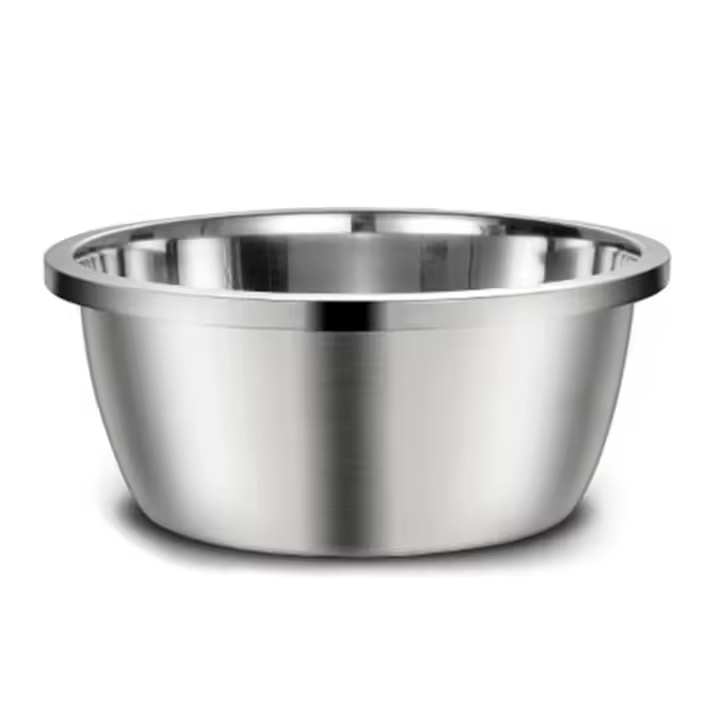Tazas De Alimento Y Agua Para Perros De Acero Inoxidable Tamaño Universal 20cm 24cm 28cm 30cm Redondas Para Pequeños Medianos Y Grandes Perros Suministros Para Mascotas - 1