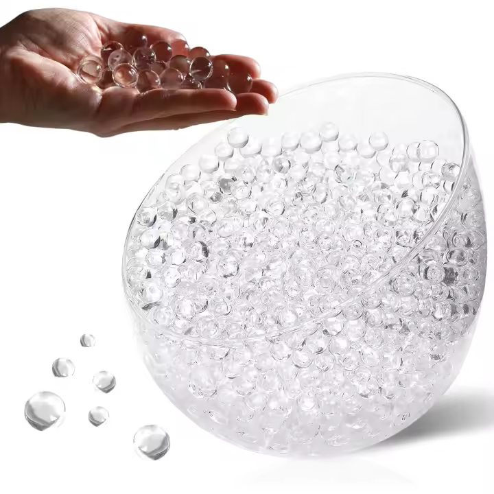 Perlas de agua, bolas de agua, perlas de agua decorativas para plantas, bolas de gel decorativas para rellenar jarrones (transparentes, 10,00) - 1
